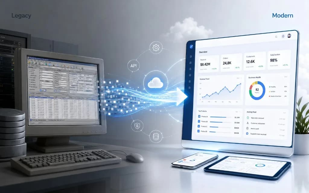 Modernize Legacy Web Systems web solution example
