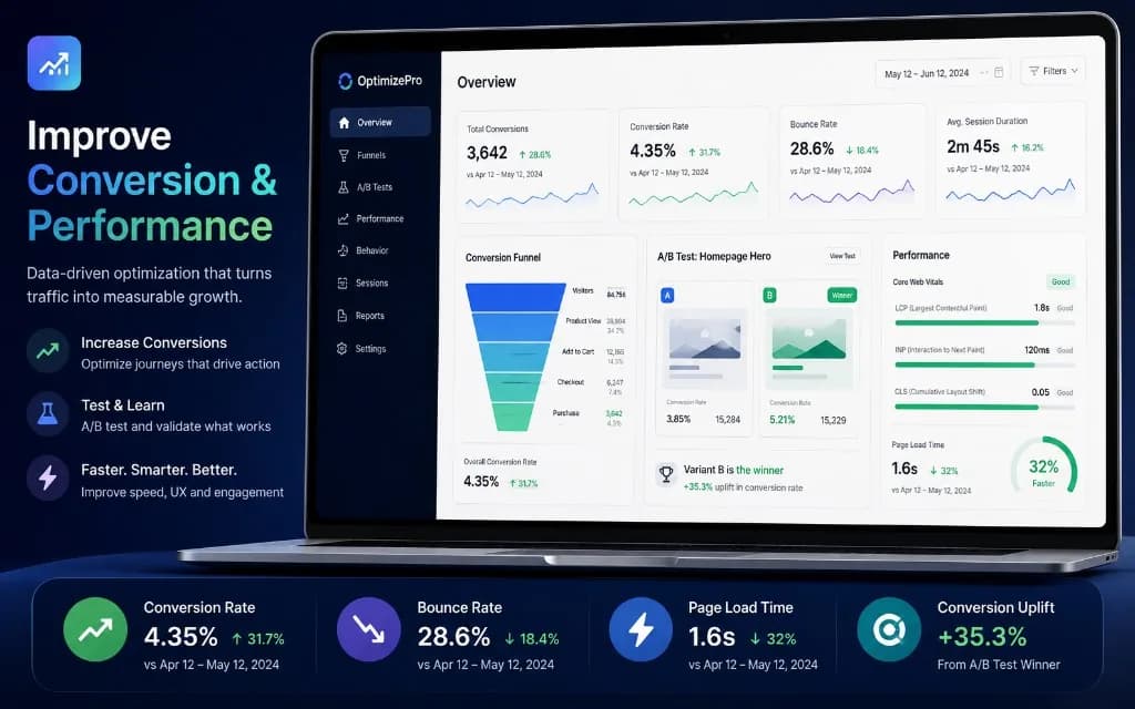 Improve Conversion & Performance web solution example